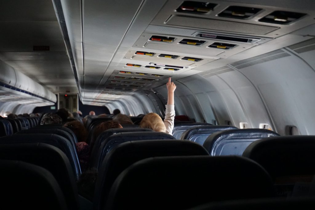 We were on a flight from Springfield, Missouri to St. Augustine, Florida when I caught this image of Knightly reaching for the overhead buttons. I love images that capture something quintessential about the subject, and Knightly is a button pusher, through and through.